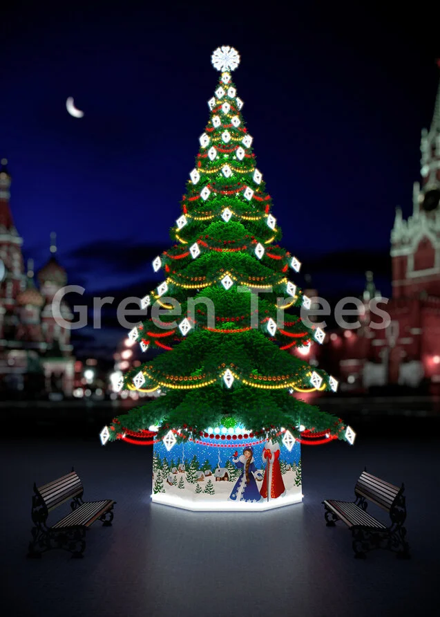 Новогодняя искусственная ствольная елка Таежная премиум